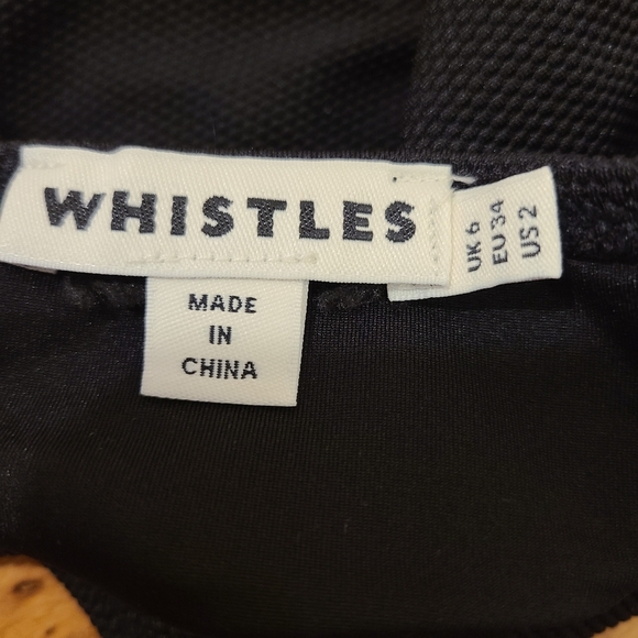 Whistles Black Textured Bikini Bottoms - Picture 4 of 4